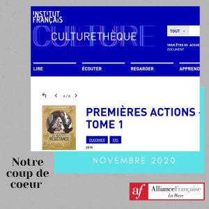Notre coup de coeur de novembre 2020: «Les enfants de la résistance tome 1  : Premières actions» – Alliance Française de La Haye