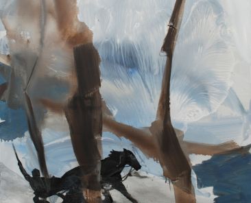 CULIC Gabriela - Entre deux mondes - 2012 - huile sur toile - 100 x 100 cm - Copie